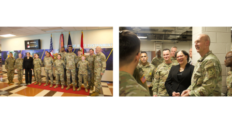 Photos of Rep. McClellan at Fort Gregg-Adams.