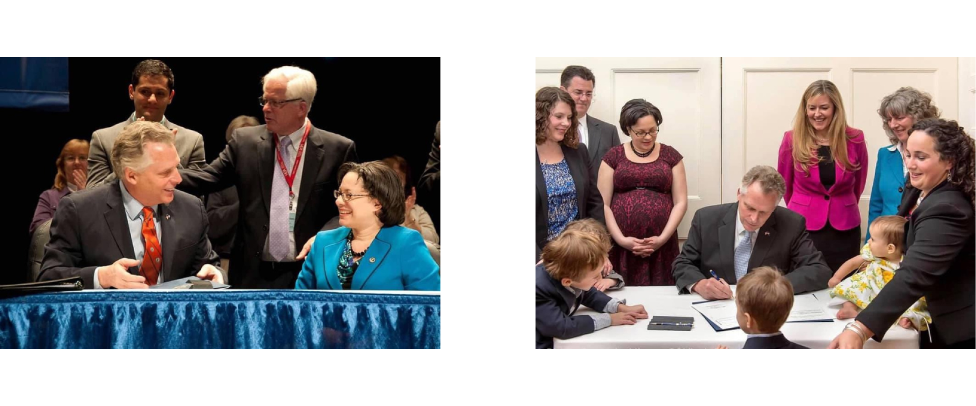 Rep McClellan joins former Governor McAuliffe for bill signings