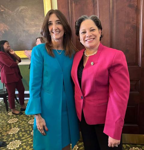 Congresswoman McClellan and Eileen Filler-Corn at State Capitol