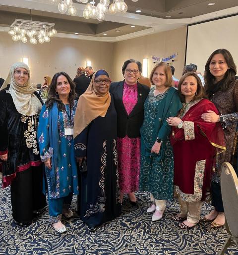 Congresswoman McClellan with attendees at Pre-Ramadan Community Dinner