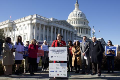 Rep. McClellan speaks at a press conference outside the U.S. Capitol