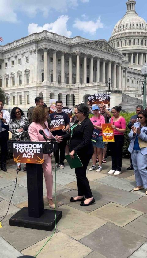 Rep. McClellan stands in front of the U.S. Capitol