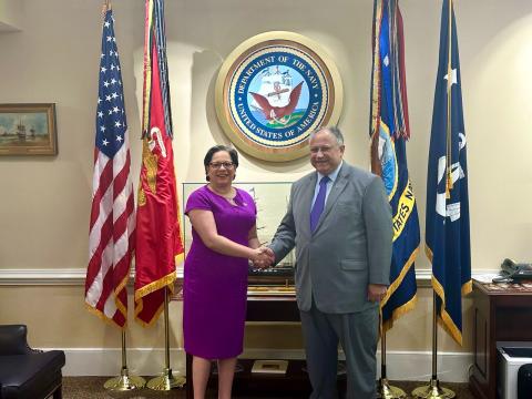 Rep. McClellan and Secretary of the Navy Carlos Del Toro