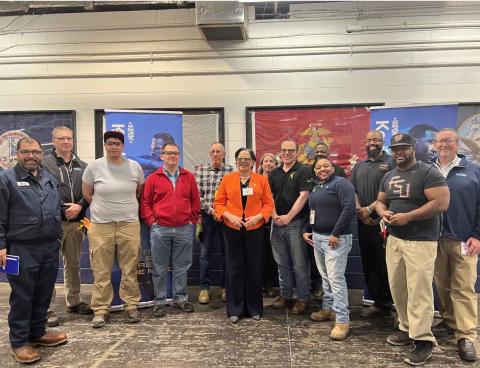 Rep. McClellan stands with DuPont Staff