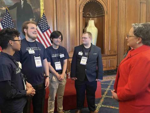 Rep. McClellan with winners of Congressional App Challenge