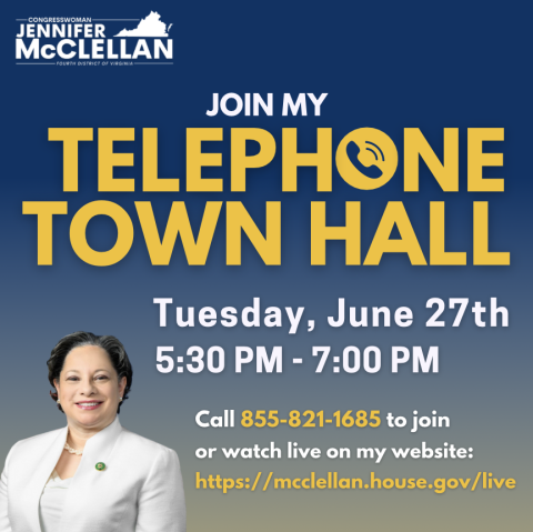 Details of telephone town hall hosted by Rep. McClellan