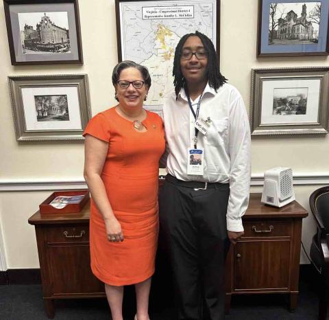 Rep. McClellan and VA-04 Art Competion winner Joshua