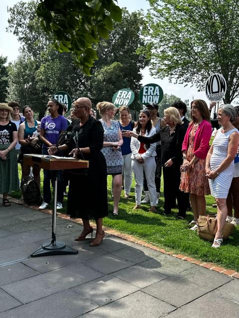  Rep. Pressley attends the ERA Press Conference