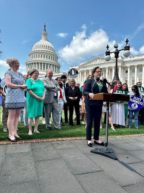 Rep. McClellan stands in front of the Capitol