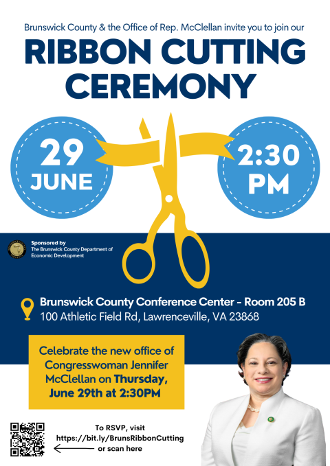 Flyer for Brunswick office ribbon cutting
