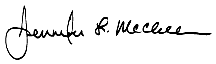 Jennifer McClellan's signature