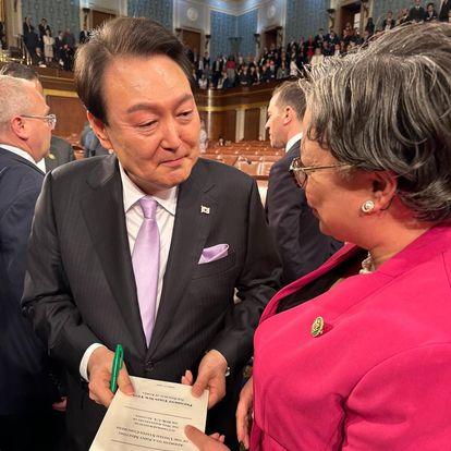 Rep McClellan and President Yoon Suk Yeol 