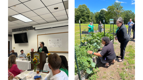 Photos of Congresswoman McClellan at the Brunswick Farms to Families Luncheon.