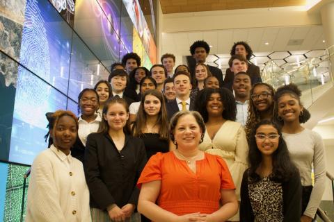 Photo of Rep. McClellan with her 2025 Youth Advisory Council.