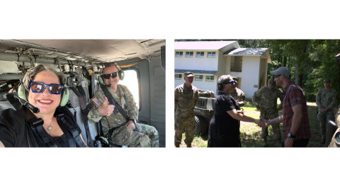 Photos of Rep. McClellan visiting Ft. Barfoot.
