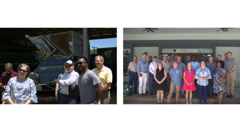 Photos of Rep. McClellan at her VA-04 farmer roundtable.