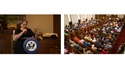 Photos of the Henrico NAACP town hall.