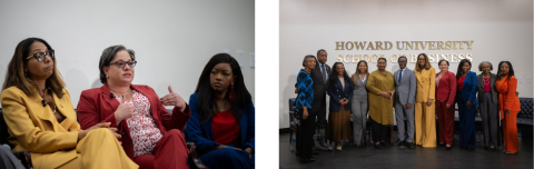 Rep. McClellan and other freshman Black Congresswomen at Howard University's HBCU panel. 