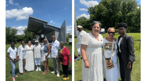 Photos of Rep. McClellan attending a Juneteenth celebration.