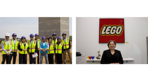 Photos of Rep. McClellan and Rep. Wittman at the LEGO facility and construction site in Chesterfield County.