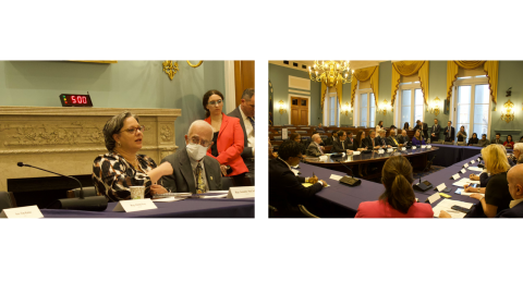 Photos of Rep. McClellan at a civil service roundtable.