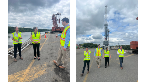 Rep. McClellan at Richmond Marine Terminal