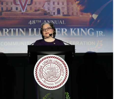 Photo of Rep. McClellan speaking at MLK Community Leaders Breakfast