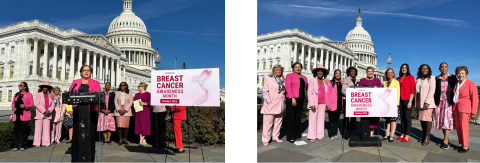 Bipartisan lawmakers attend Breast Cancer Awareness Press Conference.