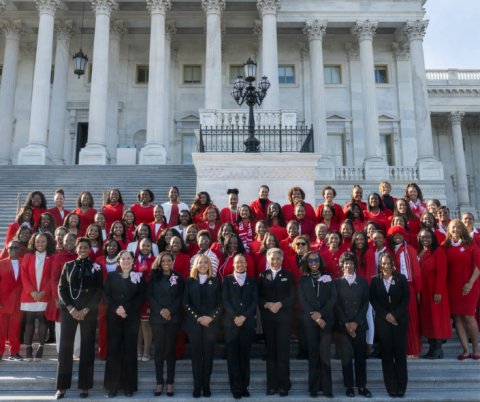 Photo of Rep. McClellan with Health Brigade.